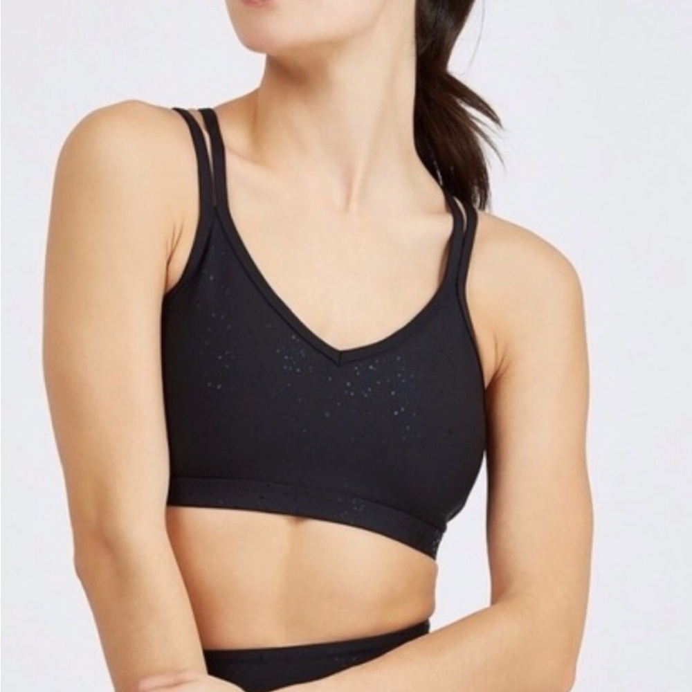 Beyond Yoga 🦋 Double Back Alloy Speckled Sports Bra